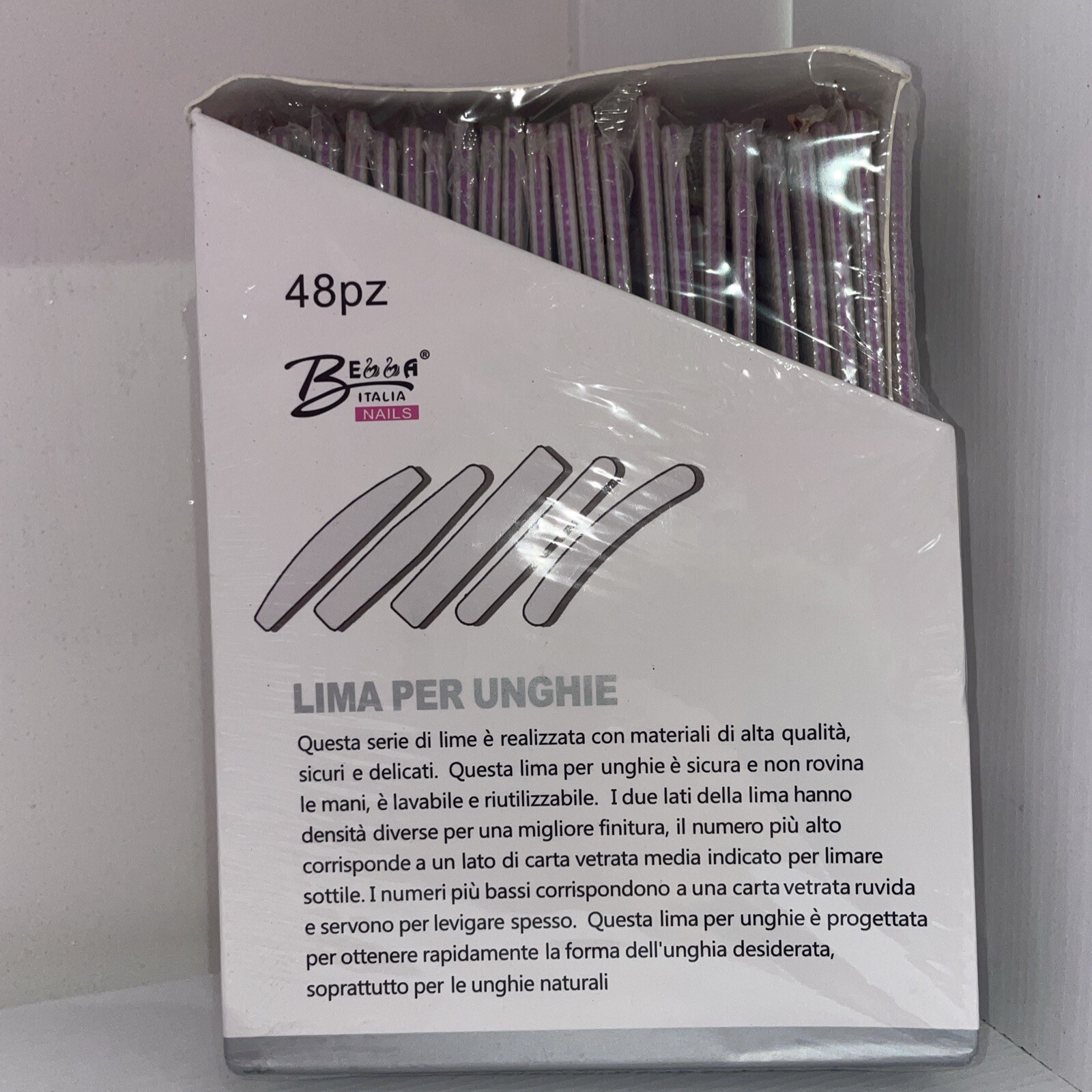 Set 48 Lime per Unghie Professionali 100/180 - Stock per Centri Estetici