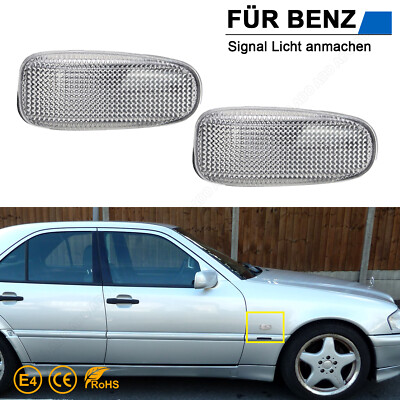 Led Side Indicator Turn Signal For Mercedes W202 W208 W210 SLK CLK Sprinter Clear Glass