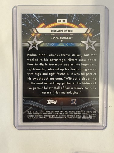 2024 Topps Cosmic Chrome - Star Command #SC-25 Nolan Ryan - Picture 2 of 2