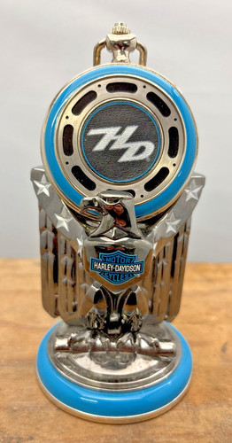 Franklin Mint Harley Davidson Precision Pocket Watch w/ Stand Road King {6}