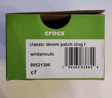 Denim Print Crocs Toddler Baya Clogs Boys Girls Toddler Shoes Sandals