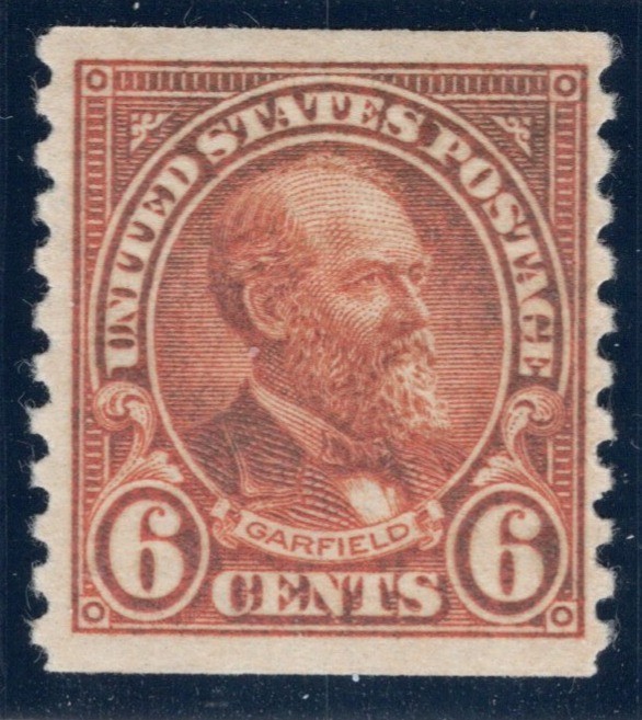 SC#723, 1932--6c James Garfield, Coil, Vert. Perf., M/NH