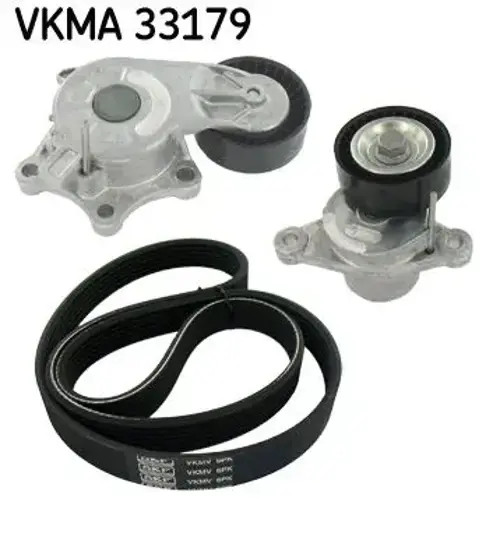 Multi-ribbed V-belt kit VKMA 33179 SKF for CITROËN PEUGEOT DS