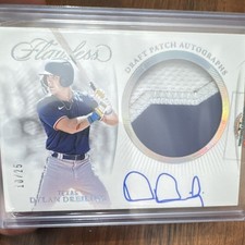 2025 panini flawless draft patch autograph dylan dreiling texas RC /25