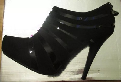 High Heels Samt-Lack-Mix *Milanelli* Größe 37 ( NEU & OVP )