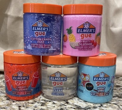 ELMER'S GUE Slime Glassy Clear / Cherry / Fruity / Night Owl/ Cotton Candy 8oz