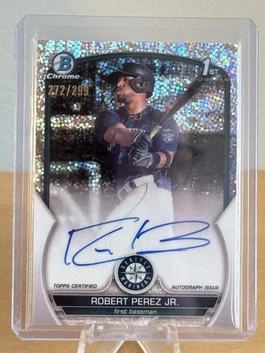 Robert Perez JR 2023 1st Bowman Chrome Mini Diamond Auto #272/299