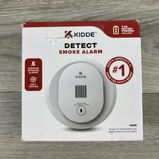 Kidde 10SRD Compact 4" Battery Powered Smoke Detector Photoelectric Sensor