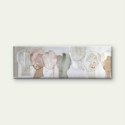 Panoramic Modern Abstract Collage Canvas Print Wall Art Home Decor