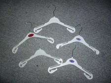 5 Kinder Kleiderbügel weiß aus Plastik ca. 26 cm