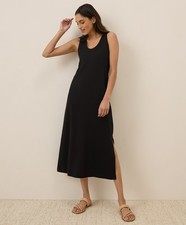 Pact Women's Softspun Tank Midi Dress Black Size 3X-Large Comfortable Style