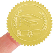 BEISHIDA 300 Pcs Class of 2026 Graduation Stickers for Envelopes, Gold Embossed