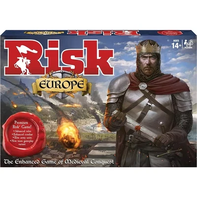 Risk Europe Board Game Strategy Conquer Adventure Family Fun Hasbro Complete