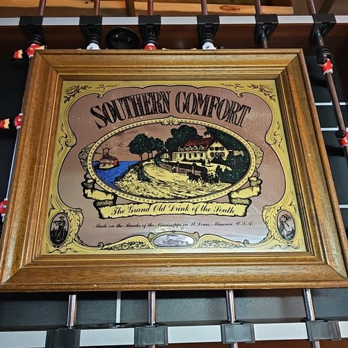 VTG "The Grand Old Drink Of The South" Southern Comfort Whiskey Bar Mirror Sign