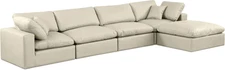 188Cream-Sec5A Comfy Collection Modern | Contemporary Upholstered Modular Sectio