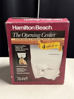 Hamilton Beach Under-Cabinet SpaceSaver Can Opener 4 Tools in One - New Open Box