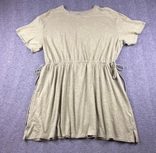 Old Navy Women's XXL Green Casual T-Shirt Dress Waist Linen Blend Mini