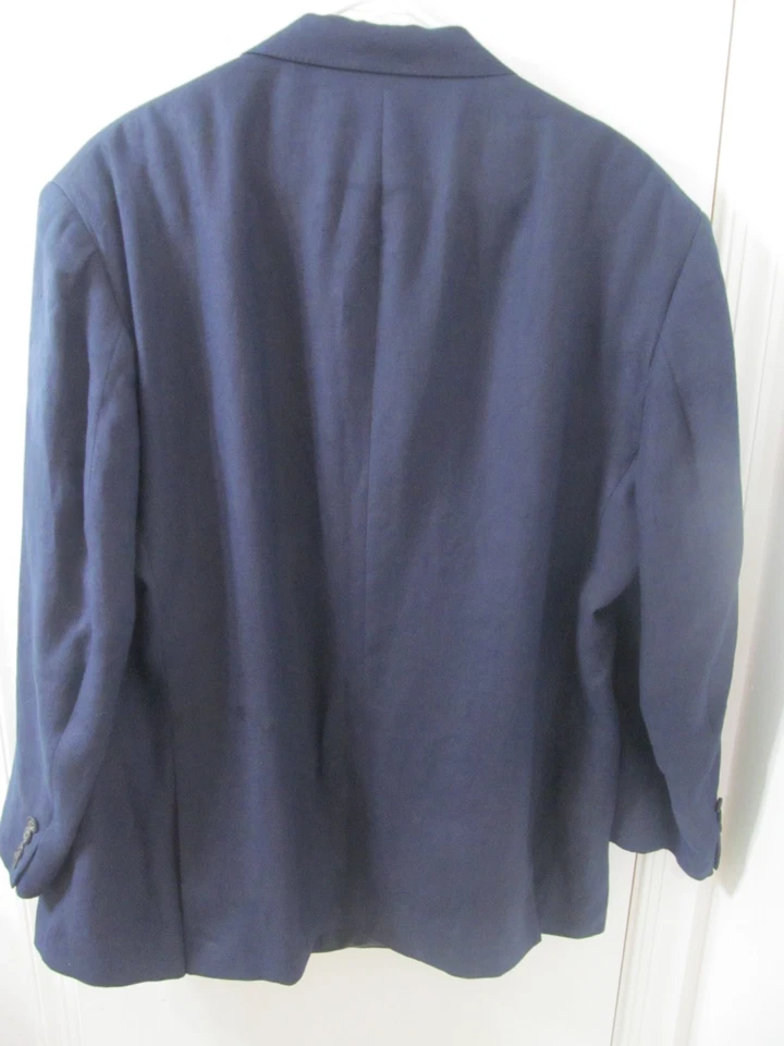 Polo Ralph Lauren VTG NWT dbl breasted Navy linen jacket lined 46 R - Image 2 of 4