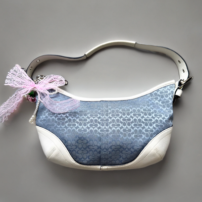 Coach Y2K Mini Signature Periwinkle Blue Small Soho Hobo