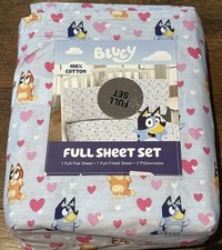 Bluey Bingo Hearts Twin Sheet Kids Set 4 pieces