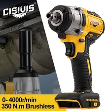 Cordless Impact Wrench Brushless High Torque Compatible Dewalt 20V Battery US