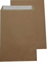 25 St. Versandtaschen DIN A4 C4 braun ohne Fenster Briefumschl&auml;ge Kuvert HK