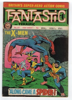 1967 MARVEL X-MEN #35 1ST APPEARANCE OF THE CHANGELING & SPIDER-MAN KEY RARE UK