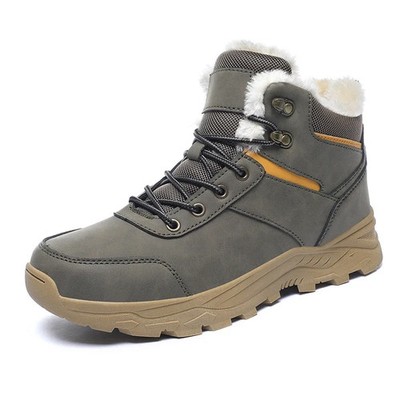Men's Snow Boots with Thickened Warmth Outdoor Anti-Cold Non-Slip High-Top Boots