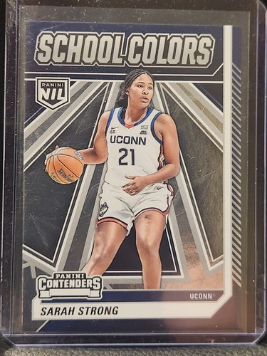 Sarah Strong [Diamond Plate] #2 2024 Panini UConn Contenders School Colors card
