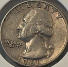 1961 D Washington Quarter 90% Silver **Free Shipping**