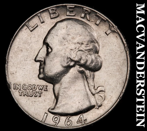 1964-D Washington Quarter- Silver- Scarce Better Date No Reserve #J1685