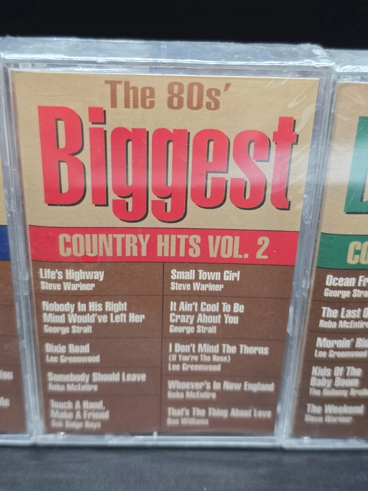 80s Biggest Country Hits Vol 1 2 3 Cassette Tapes Strait Waylon Reba New SEALED - Image 3 of 4