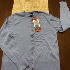 Gap Womens Blue Cardigan Sweater Button-Up Medium Soft Knit