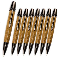 Polaris Twist Pen Kit, Gun Metal Finish, 8 Pack, Legacy Woodturning