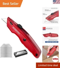 Utility Knife, Retractable All Metal Heavy Duty Box Cutter, Quick Change Blad...