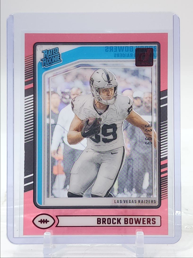 BROCK BOWERS 2024 CLEARLY DONRUSS RATED ROOKIE RED BORDER RC /99 Q4616