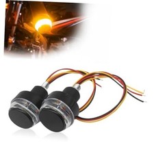 Motorcycle Turn Signals Handlebar End LED Lights, Dual Color for Turn Signal