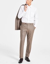 Brooks Brothers Mens Classic Fit Stretch Pinstripe Suit Pants - Brown Tan -36x30