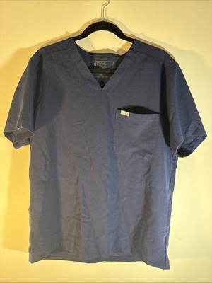 Figs Scrub Top Navy Blue Technical Collection Threads For Threads Size Large