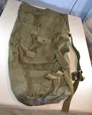 Vintage Military Duffle Bag Rucksack Olive Green Nylon Heavy Duty USGI