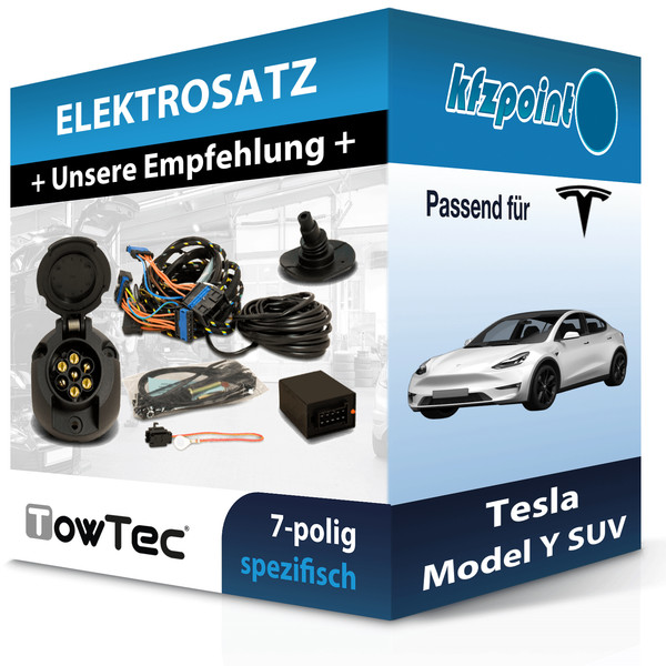 für Tesla Model Y SUV 03.2019-01.2025 Towtec E-Satz 7Polig Fahrzeugspezifisch-image