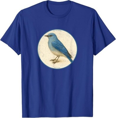 Retro Mountain Bluebird Bird T-Shirt *10 Colors* NEW Tee by Bird Fantastic