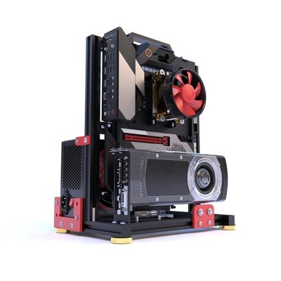 DIY Aluminum PC Open Case Test Bench - Supports Water Cooling, ITX, MATX, ATX