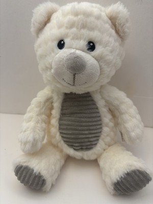 White Teddy Bear Plush Rattle Crinkle Ears Baby Toy 12  Spark Create Imagine 