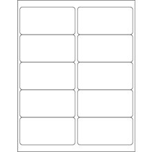 4 x 2" White Removable Rectangle Laser Labels-10 Labels per Sheet-1000 per Case