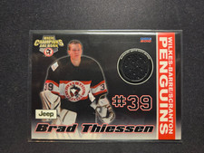 2009-10 WBS Wilkes Barre Scranton Penguins Pens Jersey Card Brad Thiessen