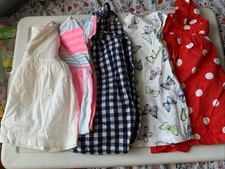 Carters Baby Girl Clothes Lot 12 Months Summer Outfits Dress Rompers Bundle