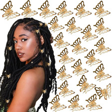 30 Pcs Hair Clips Gold Butterfly Mini Hair Claw Hollow Butterfly Small Metals St