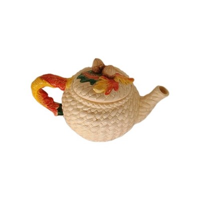 Long Rich Teapot Fall Floral Pattern Textured Pot | eBay