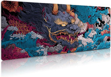 Extended Gaming Mouse Pad Large Desk Mat 3mm Rubber Base Stitched Edges